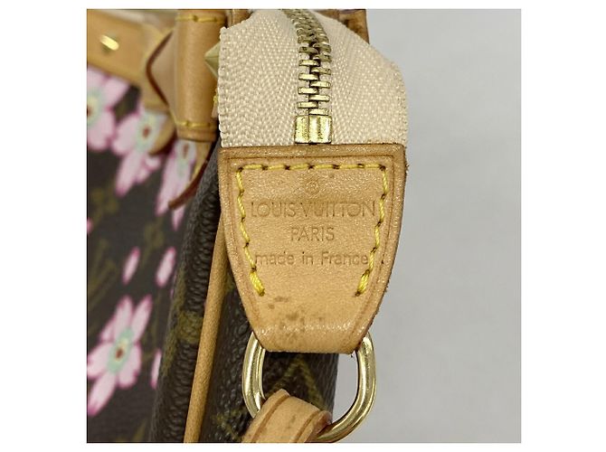 Louis Vuitton Monogram Cherry Blossom Pochette Accessoires Marrone - vista 5