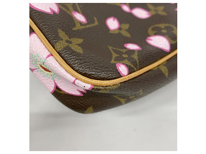 Louis Vuitton Monogram Cherry Blossom Pochette Accessoires Marrone - vista 9