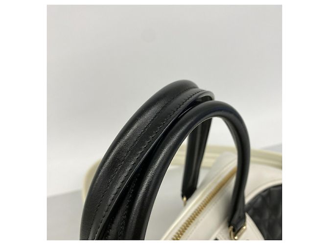 Borsa in pelle Christian Dior Vibe Nero Bianco - vista 10