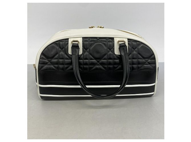 Borsa in pelle Christian Dior Vibe Nero Bianco - vista 11