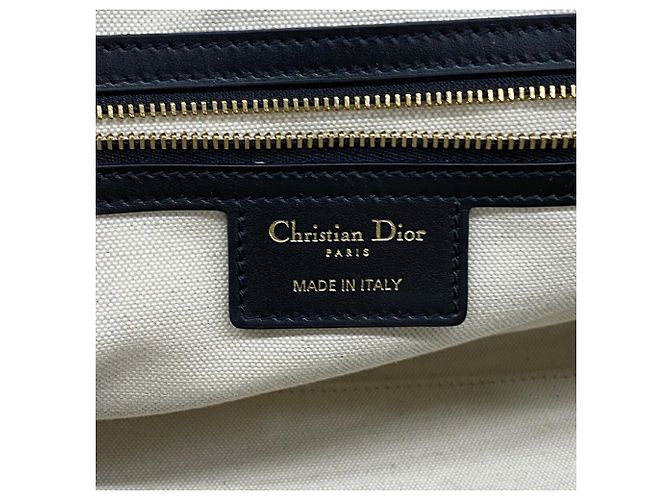 Borsa in pelle Christian Dior Vibe Nero Bianco - vista 5