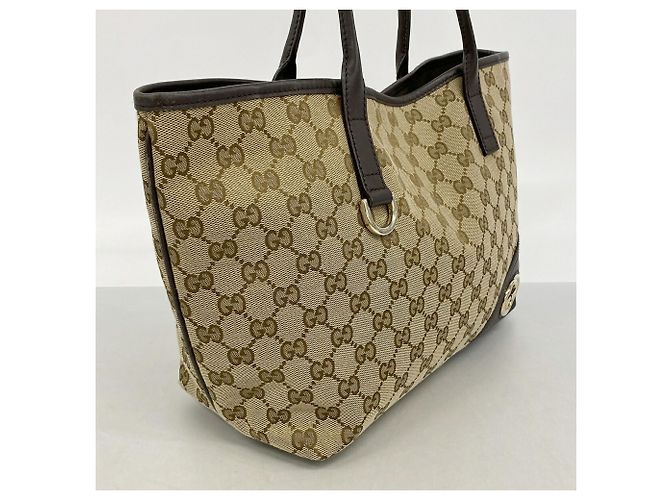 Borsa Tote Gucci GG Canvas Marrone Beige - vista 2