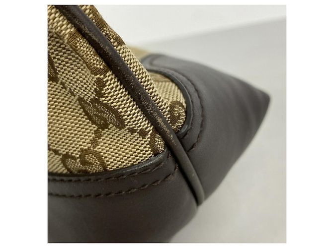 Borsa Tote Gucci GG Canvas Marrone Beige - vista 7