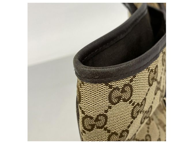 Borsa Tote Gucci GG Canvas Marrone Beige - vista 8