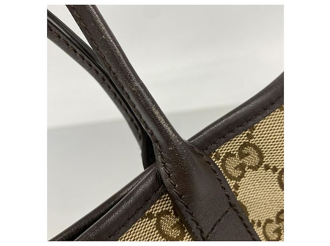 Borsa Tote Gucci GG Canvas Marrone Beige - vista 9