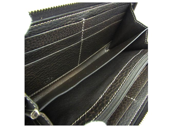 Cartera larga Gucci Bamboo con cremallera redonda Castaño Beige - vista 10