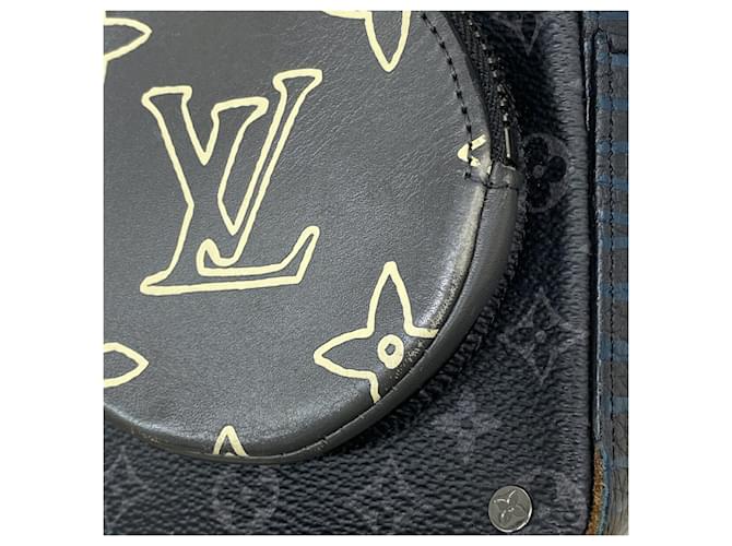 Borsa a tracolla Louis Vuitton Monogram Eclipse Nero - vista 9