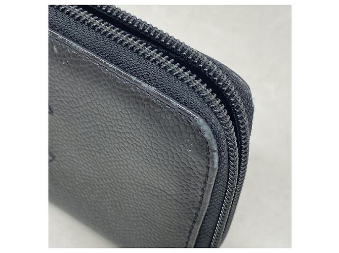 Portafoglio lungo Chanel in vitello granulato nero - vista 6