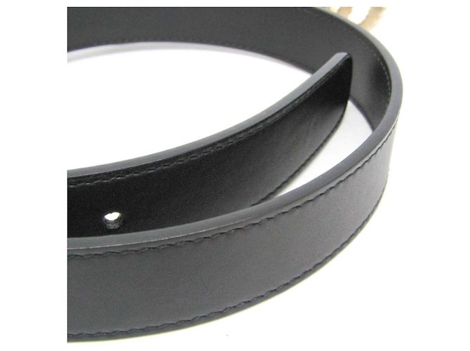 Gucci Torsion Double G Leder-Standardgürtel Schwarz - Ansicht 10