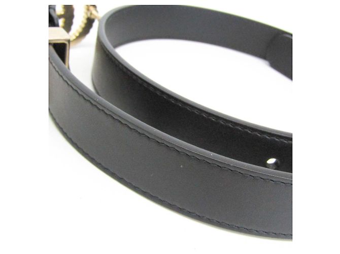 Gucci Torsion Double G Leder-Standardgürtel Schwarz - Ansicht 11