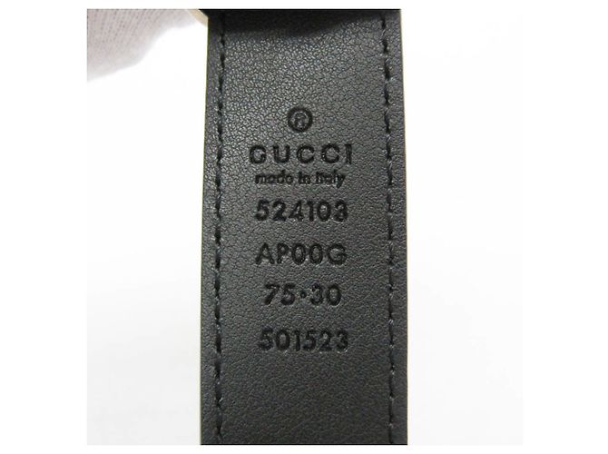 Gucci Torsion Double G Leder-Standardgürtel Schwarz - Ansicht 12