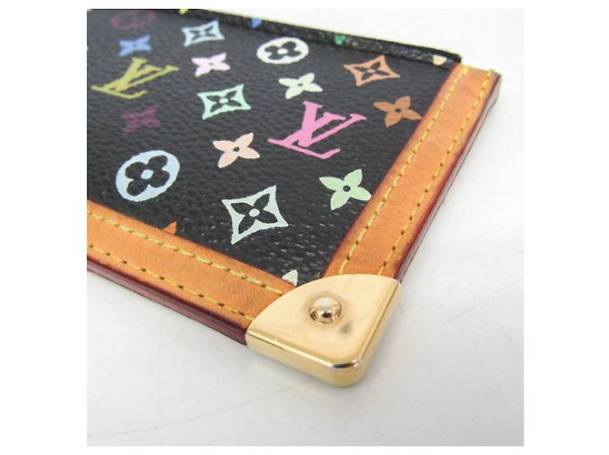 Louis Vuitton Monogram Multicolore Key Pouch Black - view 5