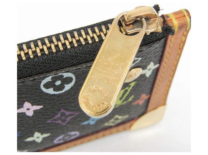 Louis Vuitton Monogram Multicolore Key Pouch Black - view 9
