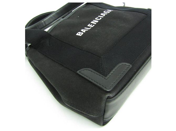 Borsa Balenciaga Cabas XS Navy Nero - vista 5
