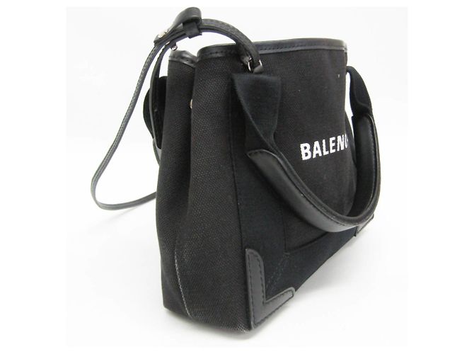 Borsa Balenciaga Cabas XS Navy Nero - vista 6