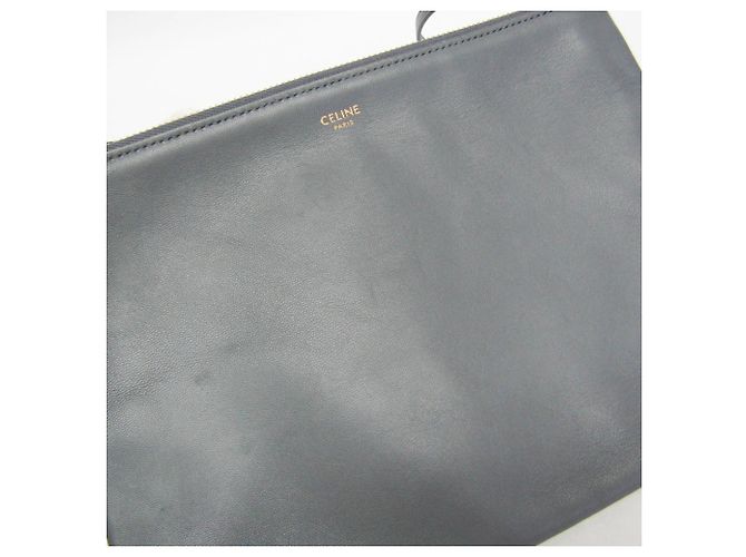 Céline Celine Trio Large 171453 Borsa Crossbody in Pelle Marrone - vista 14