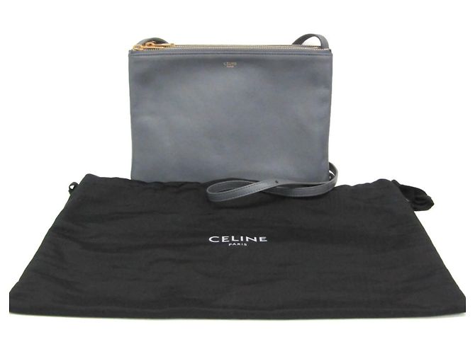 Céline Celine Trio Large 171453 Borsa Crossbody in Pelle Marrone - vista 2