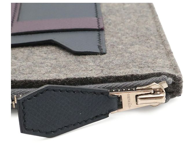Hermès Borsa a pochette Hermes Toudou 29 Marrone Nero Bordò Blu navy - vista 6
