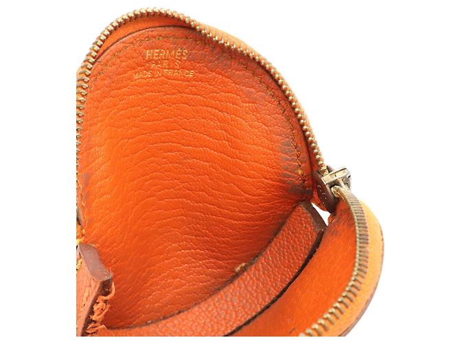 Hermès Portamonete Hermes in verde e arancione - vista 6