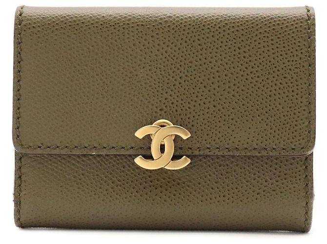 Tarjetero Chanel Coco Mark Verde Caqui - vista 2