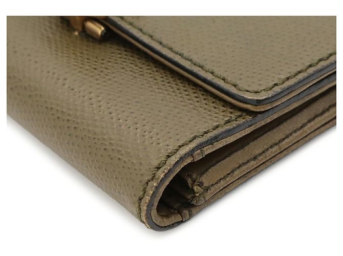 Tarjetero Chanel Coco Mark Verde Caqui - vista 4