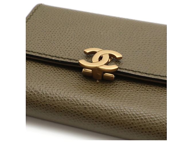 Tarjetero Chanel Coco Mark Verde Caqui - vista 5