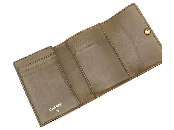 Tarjetero Chanel Coco Mark Verde Caqui - vista 7