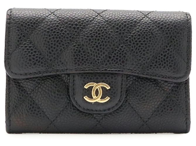 Porta-cartões Chanel Matelassé Classic Flap em preto - vista 2
