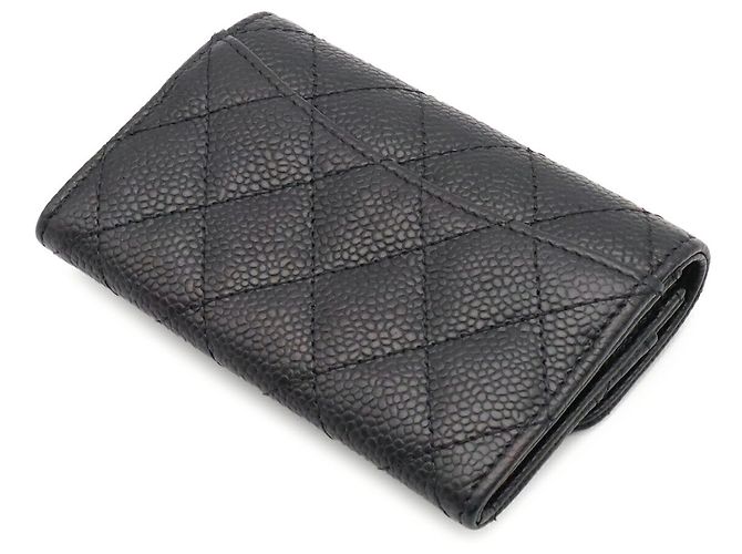 Porta-cartões Chanel Matelassé Classic Flap em preto - vista 3