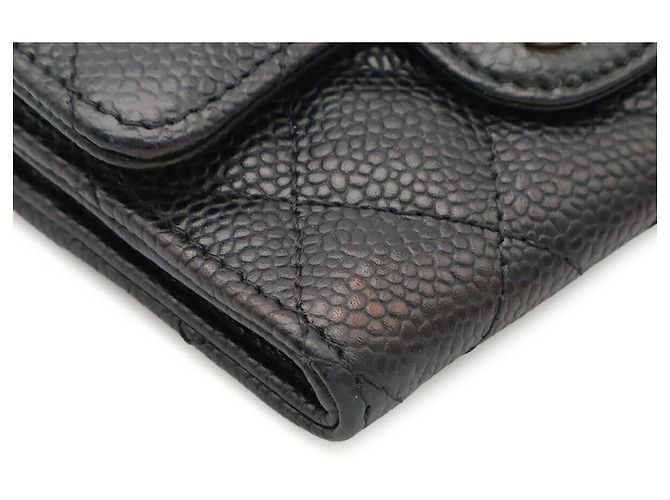 Porta-cartões Chanel Matelassé Classic Flap em preto - vista 4