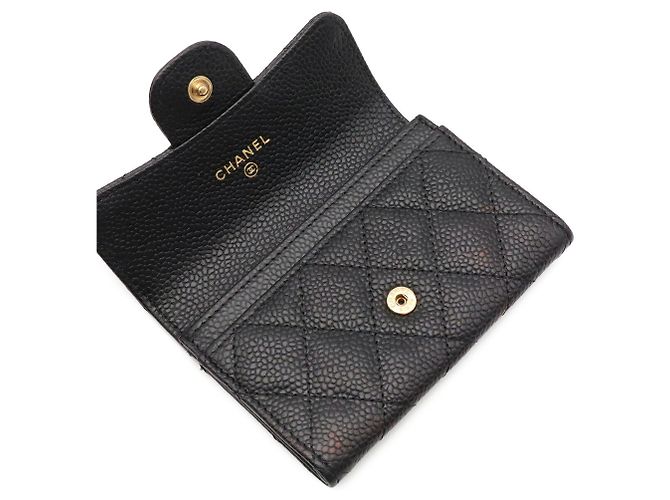 Porta-cartões Chanel Matelassé Classic Flap em preto - vista 6
