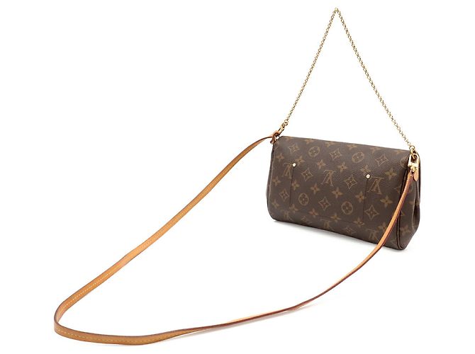 Borsa a tracolla Louis Vuitton Monogram Favorite MM Marrone - vista 3