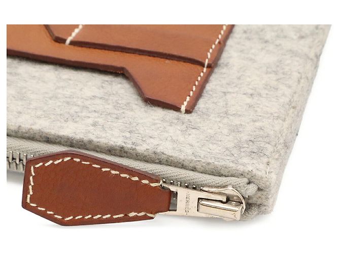 Hermès Borsa a Pochette Hermes Toudou 29 Marrone Grigio - vista 5