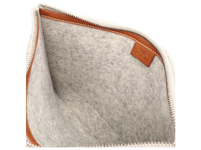 Hermès Borsa a Pochette Hermes Toudou 29 Marrone Grigio - vista 9