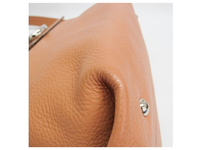 Borsa a tracolla Salvatore Ferragamo Gancini Medium Sophia Marrone chiaro - vista 11