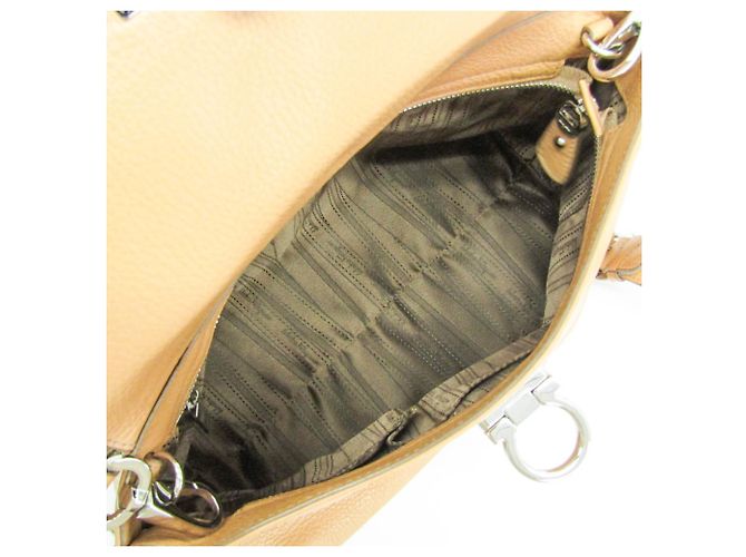 Borsa a tracolla Salvatore Ferragamo Gancini Medium Sophia Marrone chiaro - vista 4