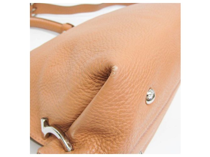 Borsa a tracolla Salvatore Ferragamo Gancini Medium Sophia Marrone chiaro - vista 5