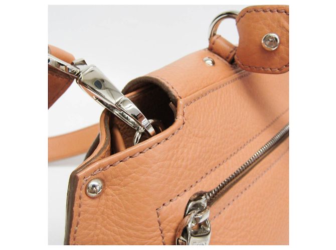 Borsa a tracolla Salvatore Ferragamo Gancini Medium Sophia Marrone chiaro - vista 8