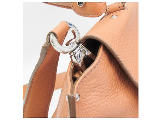 Borsa a tracolla Salvatore Ferragamo Gancini Medium Sophia Marrone chiaro - vista 9