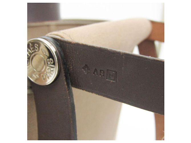 Hermès Hermes Cabag PM Handbag Grey Dark brown - view 18