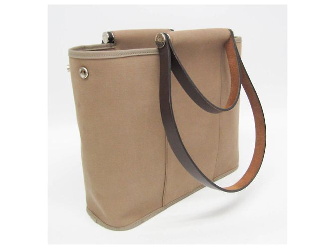 Hermès Hermes Cabag PM Handbag Grey Dark brown - view 9