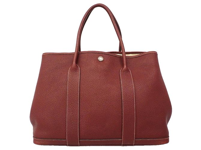 Hermès Borsa Tote Hermes Garden PM Rosso - vista 12