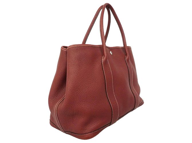 Hermès Borsa Tote Hermes Garden PM Rosso - vista 2