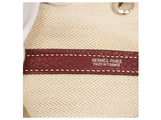 Hermès Borsa Tote Hermes Garden PM Rosso - vista 5