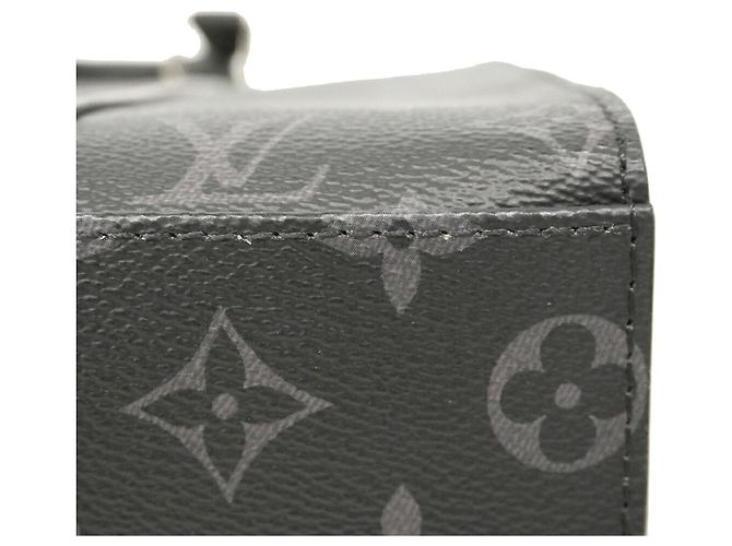 Louis Vuitton Monogram Eclipse Sac Plat Cross Handbag Nero - vista 7