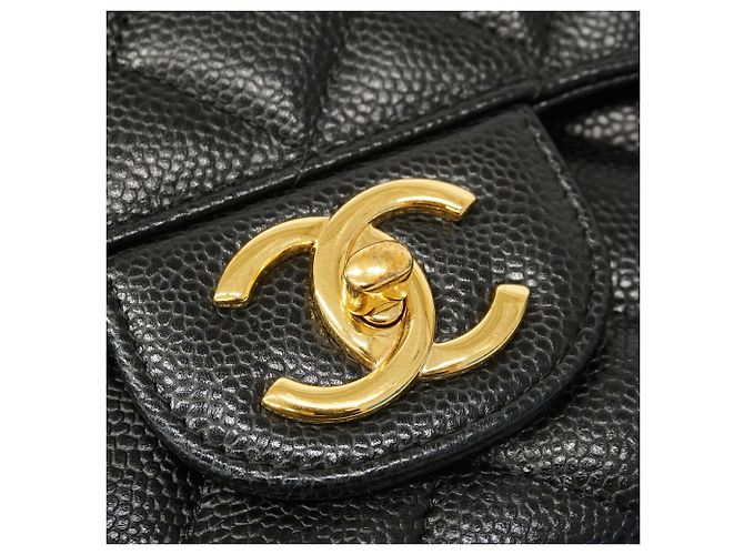 Borsa a tracolla Chanel Large Black Matelassé Nero - vista 10