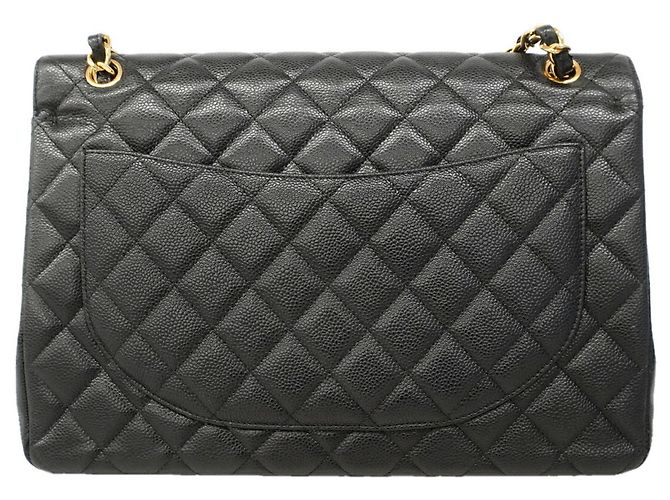 Borsa a tracolla Chanel Large Black Matelassé Nero - vista 11
