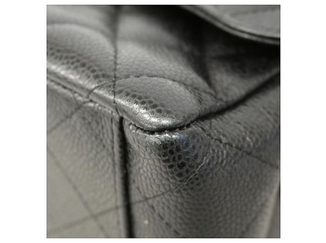 Borsa a tracolla Chanel Large Black Matelassé Nero - vista 6