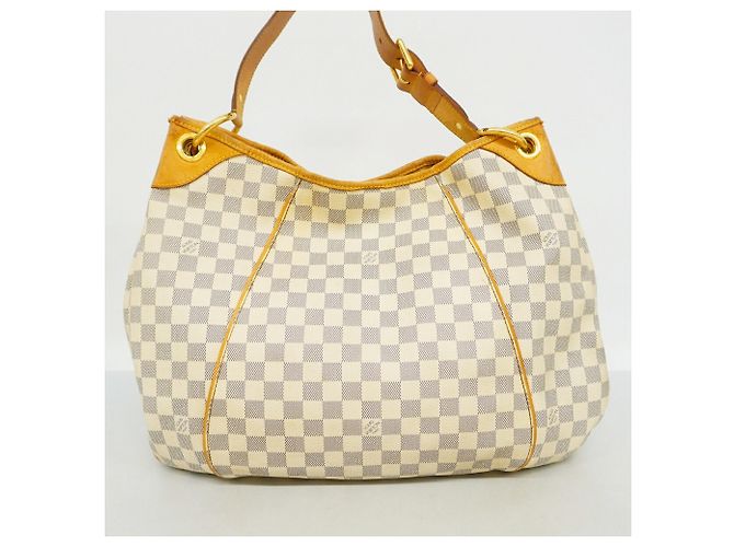 Borsa a tracolla Louis Vuitton Damier Azur Galliera GM Bianco - vista 11