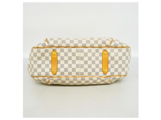 Borsa a tracolla Louis Vuitton Damier Azur Galliera GM Bianco - vista 3